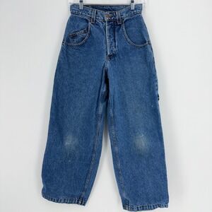 Vintage Menace Size 26 The Workman Baggy Carpenter Jeans Blue USA Made 90s Skate